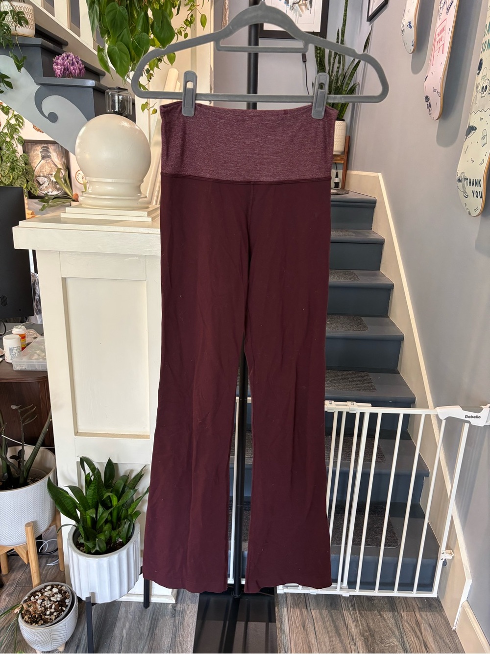 Lululemon Women's High-Waist Stretch Flare Pants - Burgundy